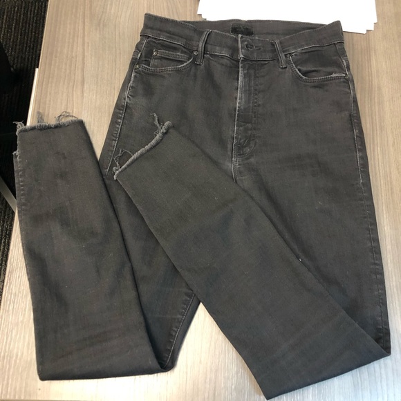 🚫SOLD🚫MOTHER Stunner Zip Ankle Step Fray Not Guilty Black Size 25 - Picture 10 of 14